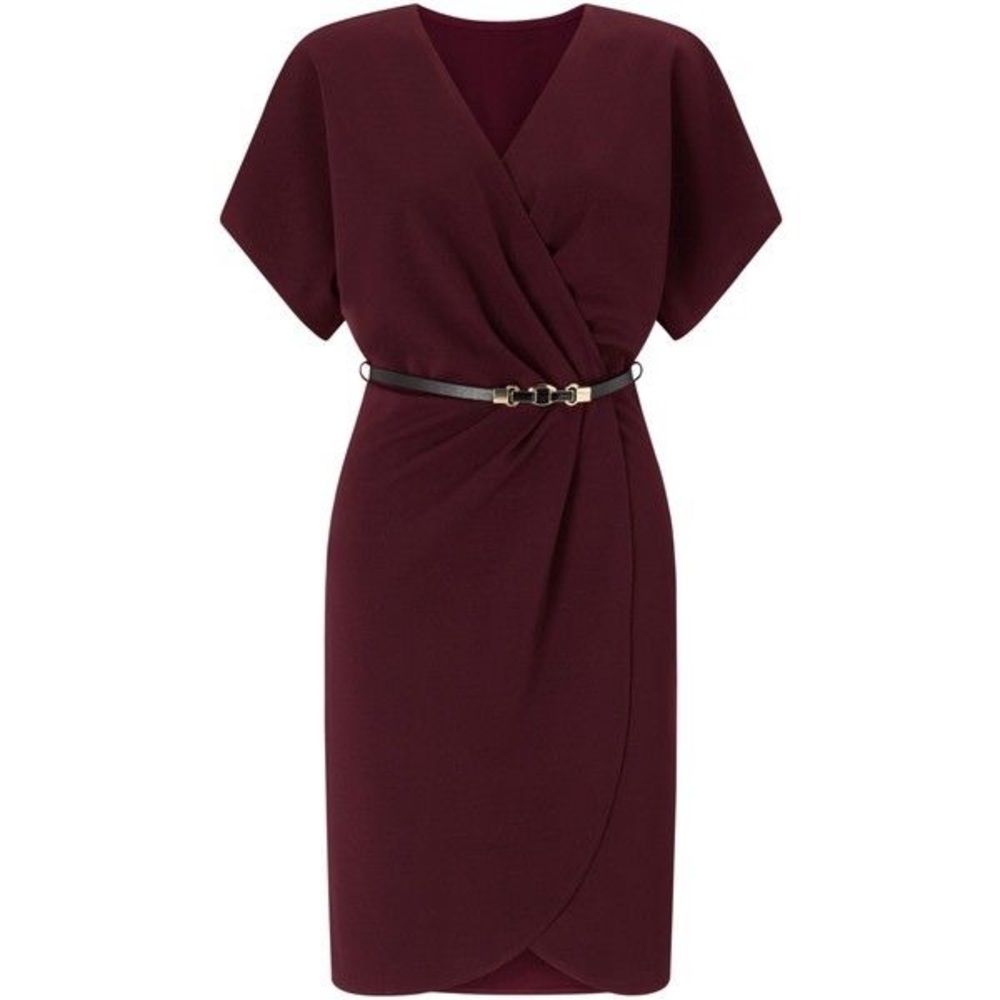 Miss Selfridge’s Purple Belted Wrap Dress Sz 4